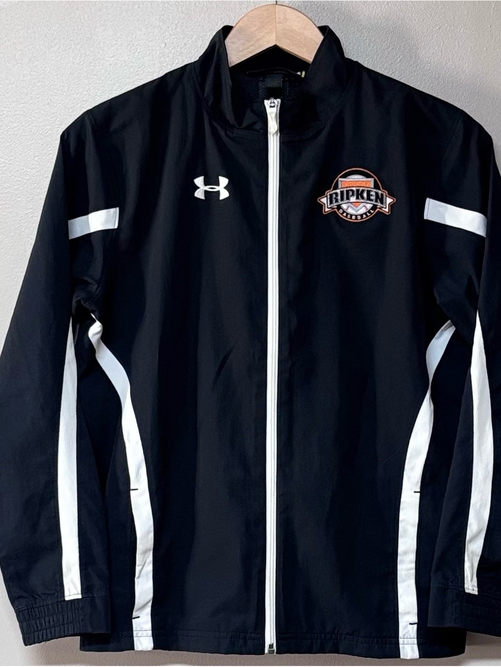 Under Armour Ripken Baseball Boys Full Zip Jacket Black Youth L